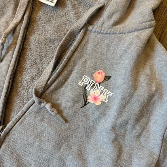 VS Pink Everyday Lounge Perfect Zip- Floral- XL - Picture 3 of 6